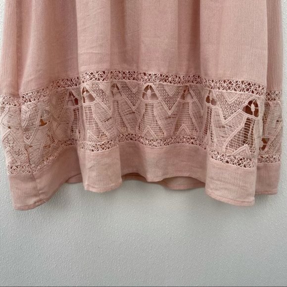 *50% OFF! Blu Pepper bohemian lace dress pink sleeveless - Picture 2 of 7